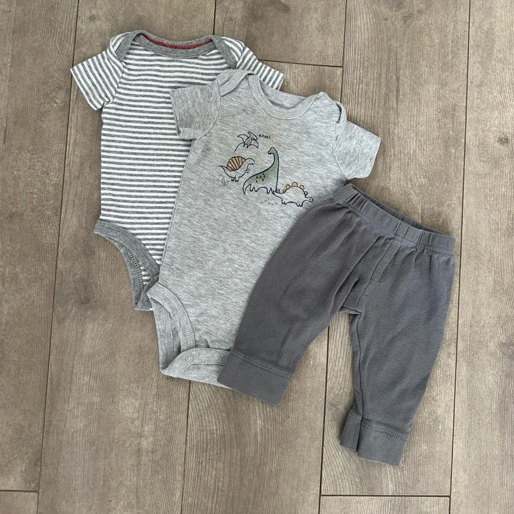 0-3 Month Baby Boy three piece matching outfit set